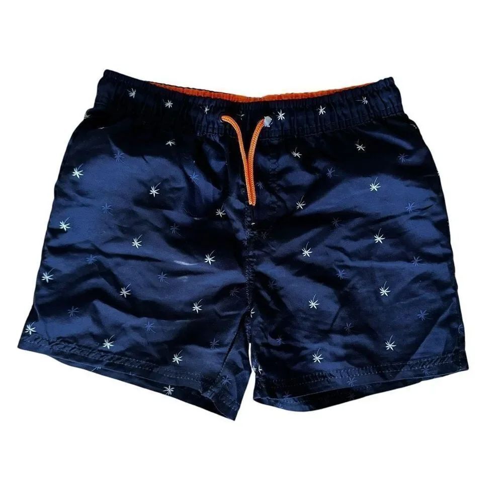 Destination Navy Pull On Drawstring European Boys  Swimming Shorts SZ L (11 )